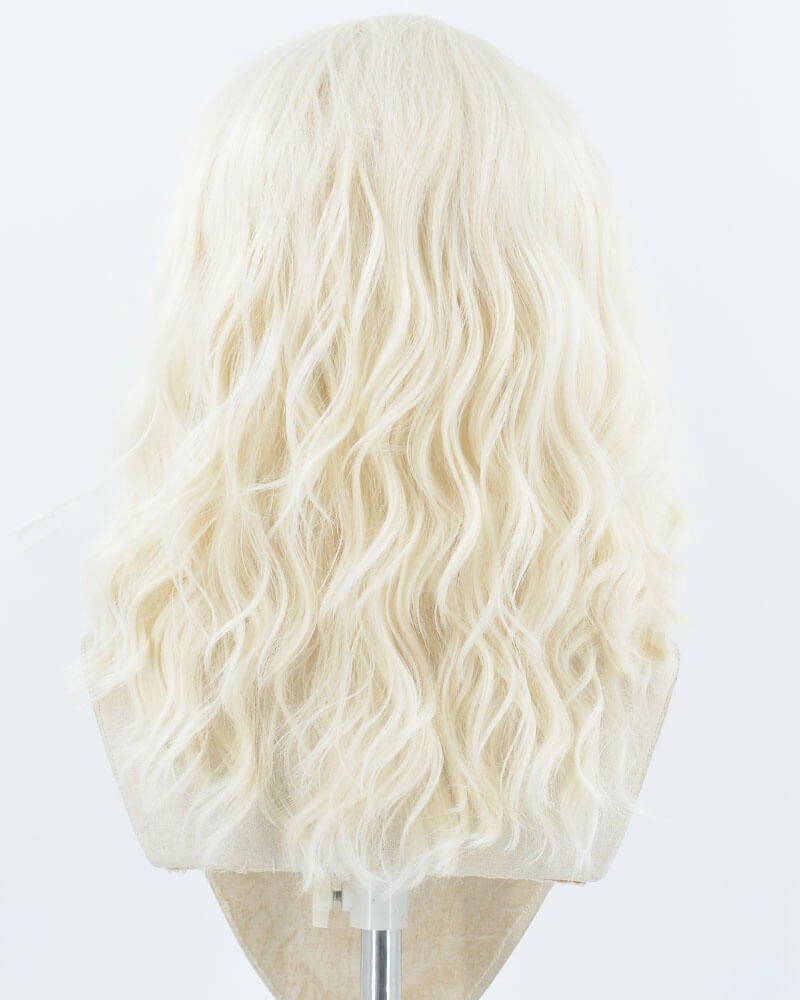 Platinum Blonde Curly Synthetic Lace Front Wig WW925 — view 3