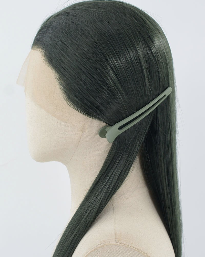 Dark Green Straight Synthetic Lace Front Wig WW1039 — view 4