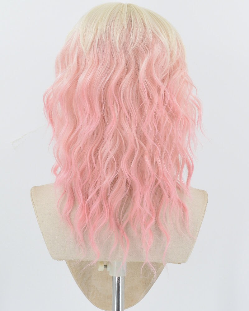 Blonde Ombre Pink Synthetic Wig HW706 — view 3