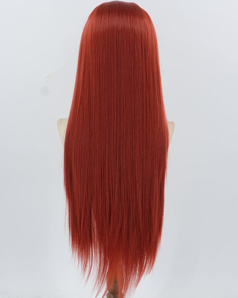 Red Straight Synthetic Lace Front Men's Wig MW061 — view 3