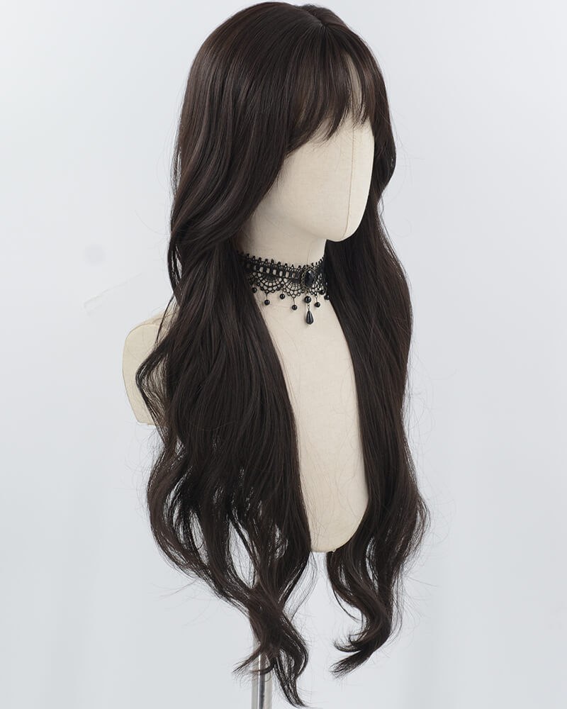 Black Long Wavy Synthetic Wig HW752 — view 2