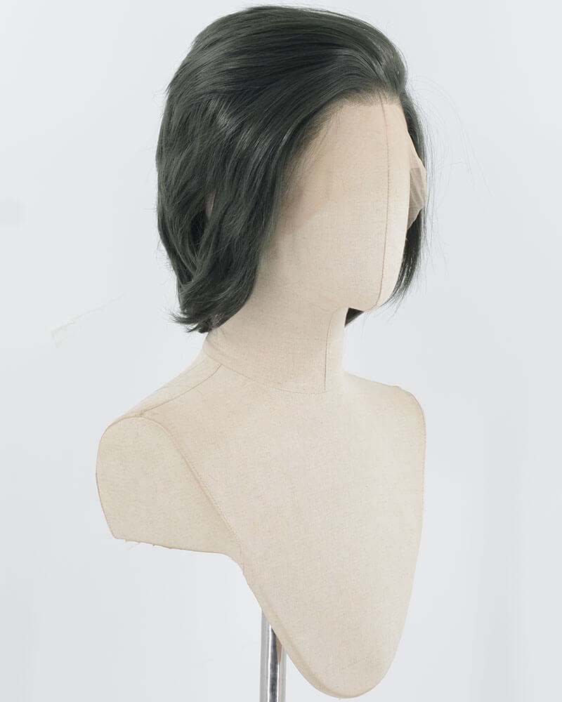 Dark Green Short Synthetic Lace Front Wig MW036 — view 2