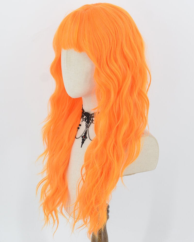 Orange Long Wavy Synthetic Wig HW867 — view 3