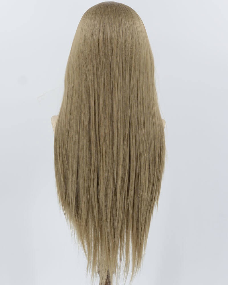 Brown Long Straight Synthetic Lace Front Wig WW914 — view 2