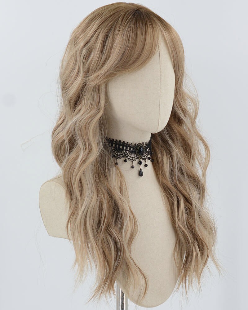 Mixed Blonde Curly Synthetic Wig HW647 — view 2