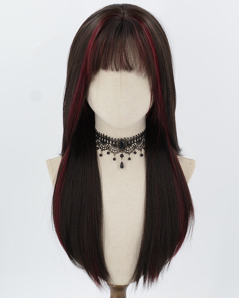 Black Red Synthetic Wig HW809 — view 1