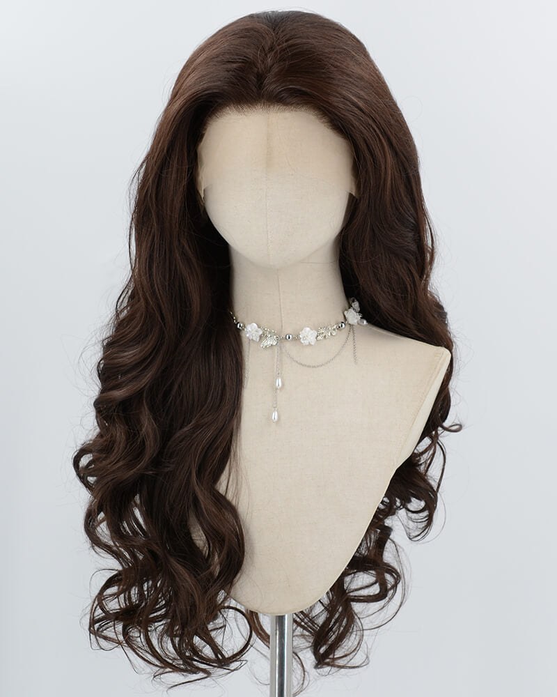 Brown Wavy Synthetic Lace Front Wig WW998 — view 2