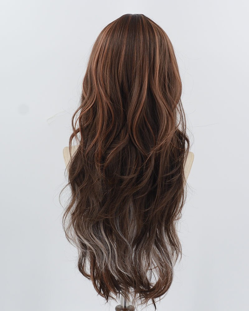 Mixed Brown Long Synthetic Wig HW701 — view 3