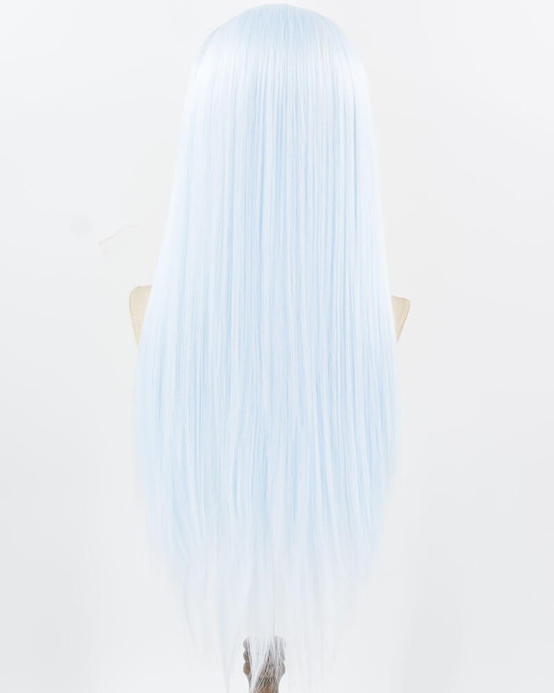 Blue Long Straight Synthetic Lace Front Wig WW918 — view 3