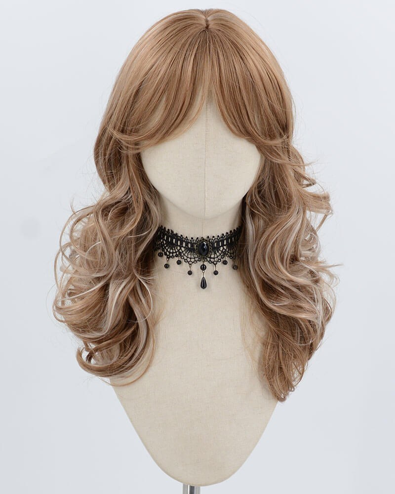 Brown Blonde Wavy Synthetic Wig HW774 — view 1