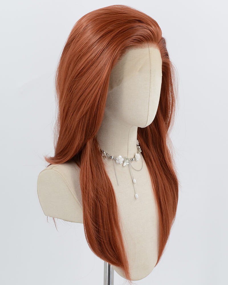 Copper Red Synthetic Lace Front Wig WW992 — view 2