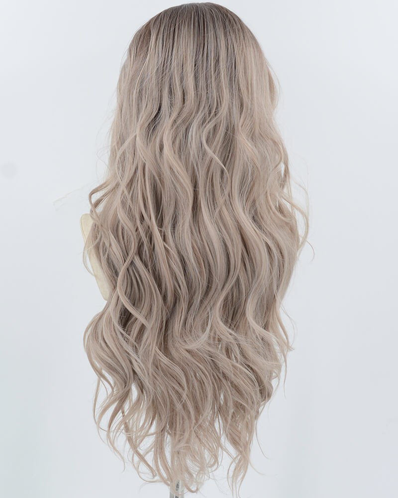 Ombre Grey Synthetic Lace Front Wig WW932 — view 3