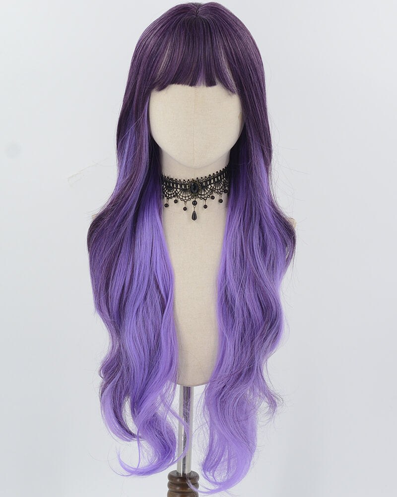 Ombre Purple Long Synthetic Wig HW716 — view 1