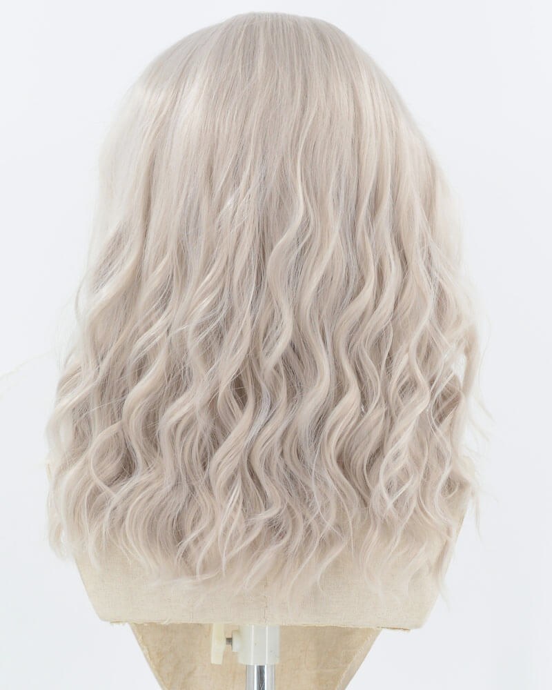 Grey Curly Synthetic Lace Front Wig WW923 — view 3