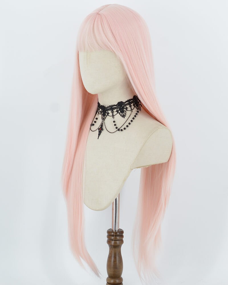 30Inch Long Pink Synthetic Wig HW865 — view 3