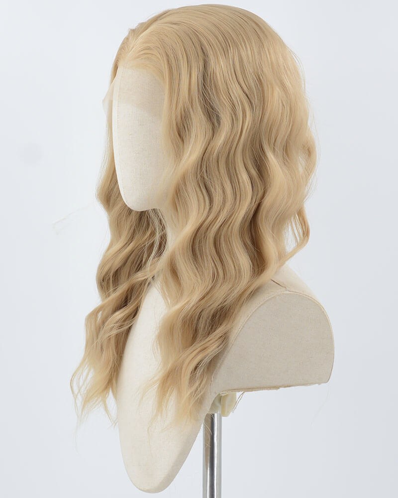 Blonde Curly Synthetic Lace Front Wig WW891 — view 2