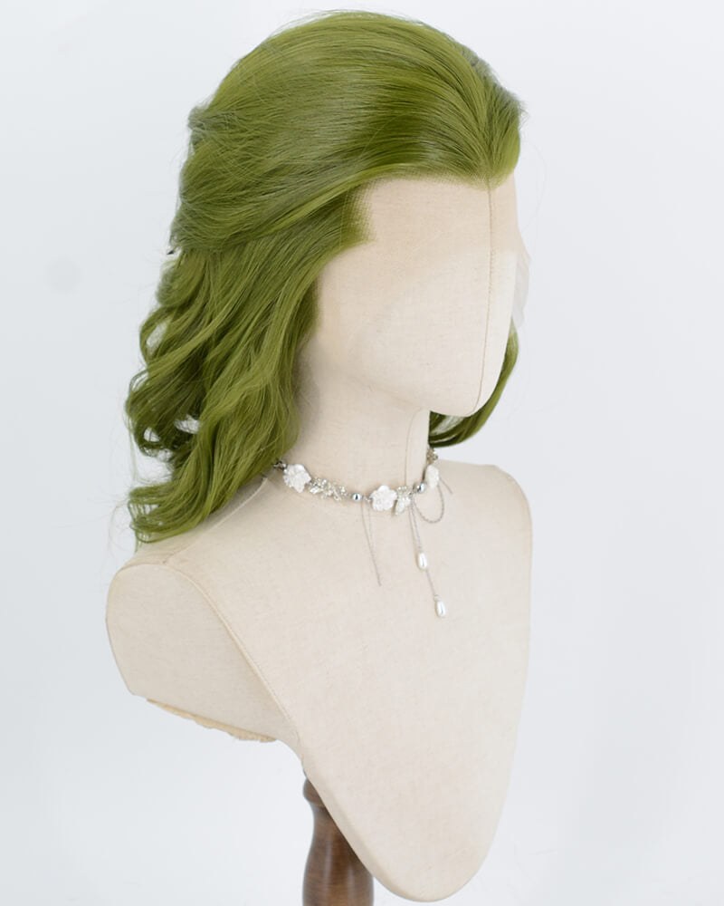 Green Wavy Joker Cosplay Synthetic Lace Front Wig WW1052 — view 2