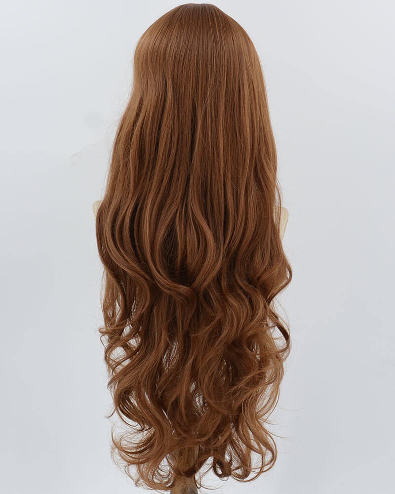 Long Brown Wavy Synthetic Wig HW659 — view 3