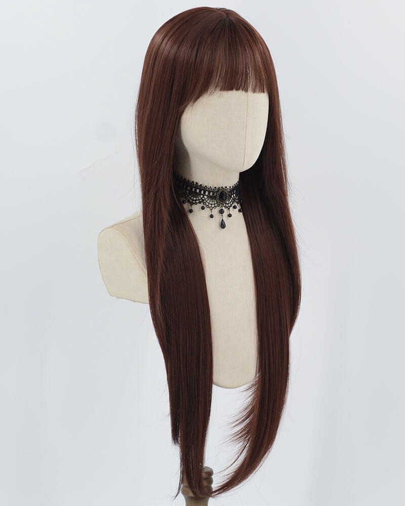 32 inch Brown Red Synthetic Wig HW660 — view 2