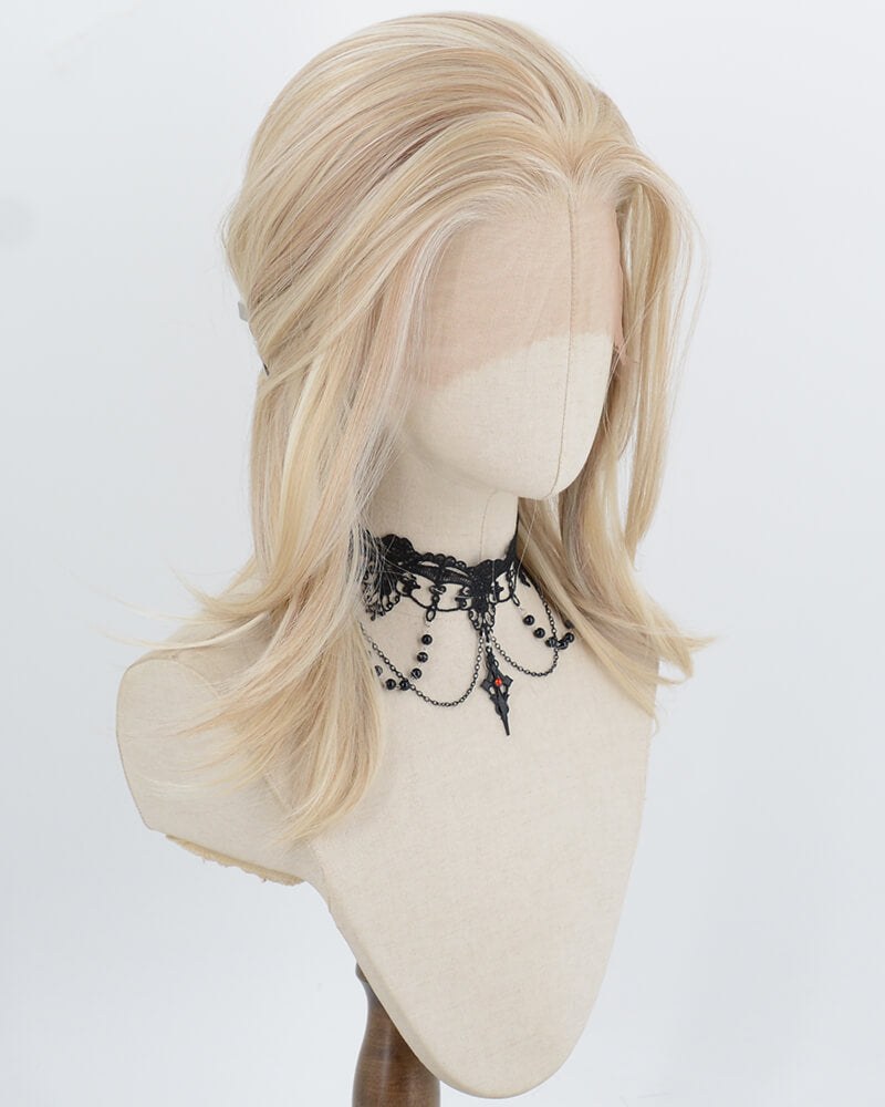 Blonde Highlights Synthetic Lace Front Wig WW1057 — view 2