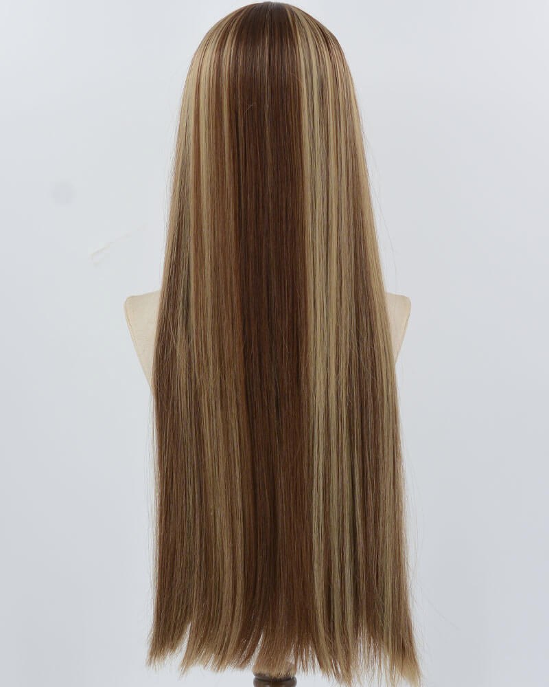 Brown Strunk Stripe Long Straight Synthetic Wig HW642 — view 3
