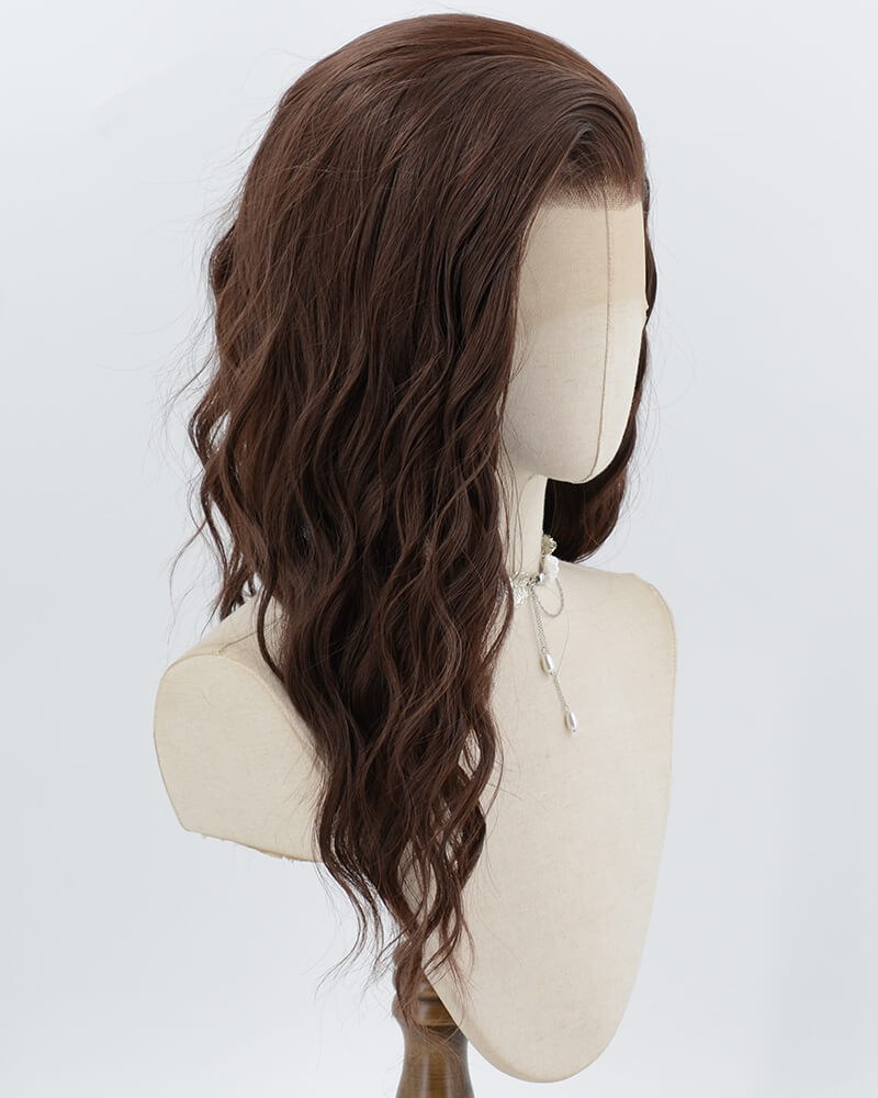 Brown Curly Synthetic Lace Front Wig WW1026 — view 2