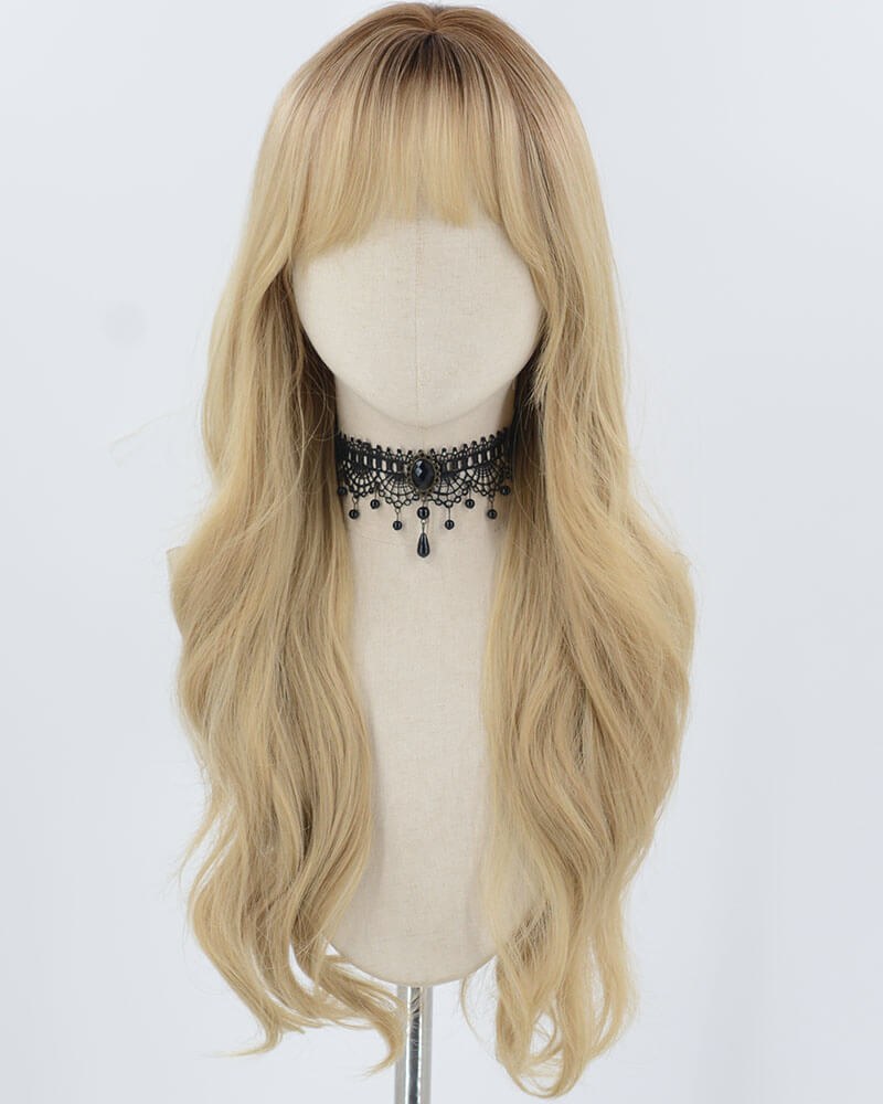 Ombre Blonde Wavy Synthetic Wig HW653 — view 1