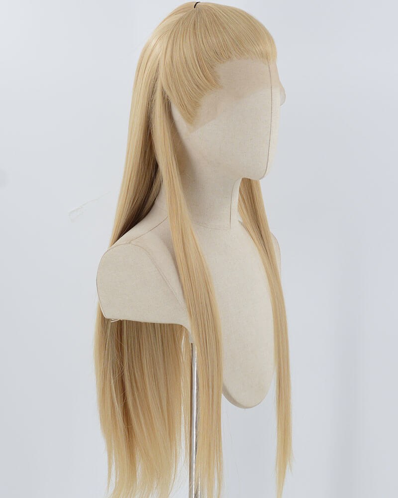 Mixed Blonde Straight Synthetic Lace Front Men's Wig MW059 — view 4