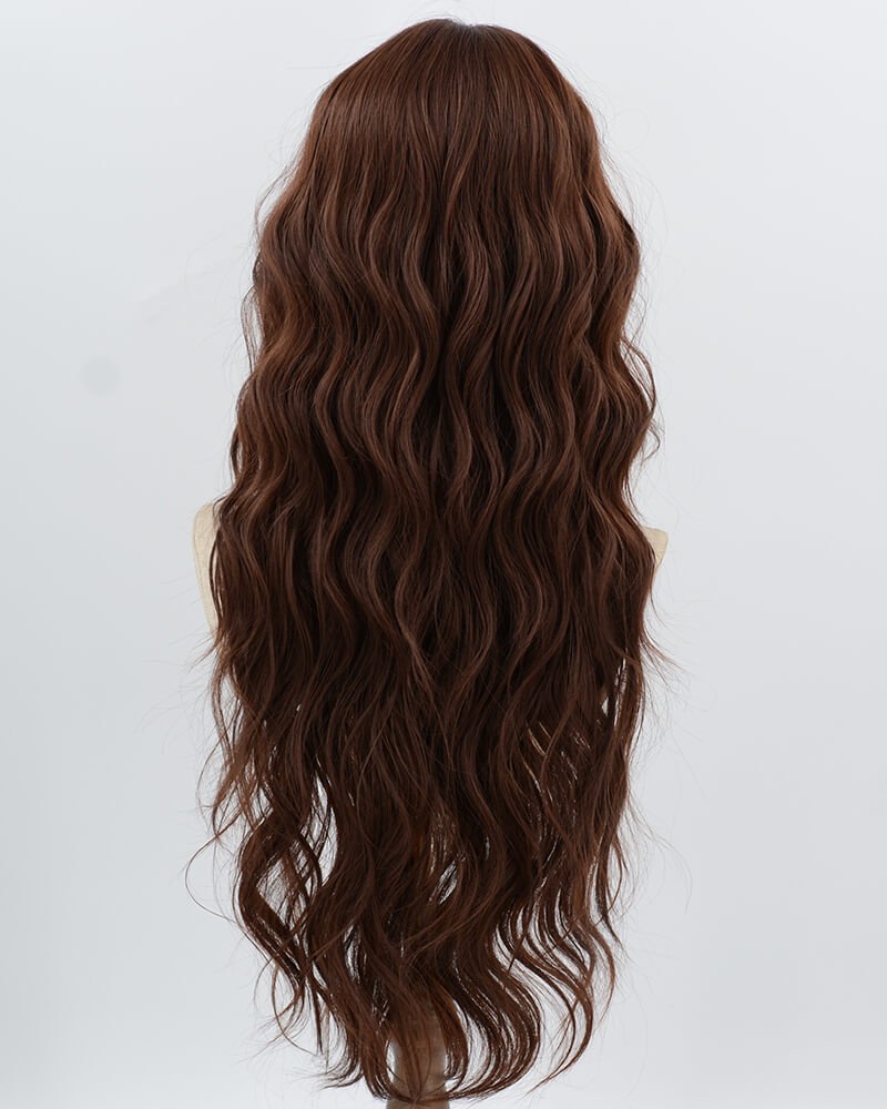 Long Brown Curly Synthetic Wig HW801 — view 3