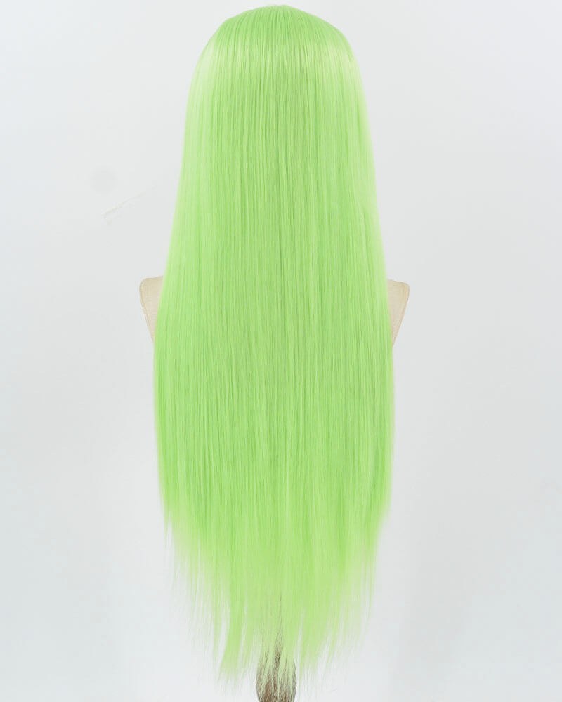 Green Straight Synthetic Lace Front Wig WW903 — view 2