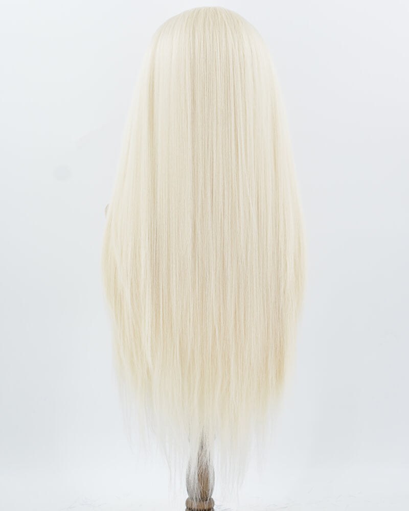 Platinum Blonde Yaki Synthetic Lace Front Wig WW1033 — view 3