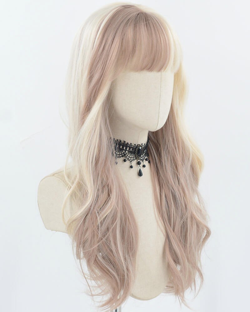 Blonde Brown Long Wavy Synthetic Wig HW673 — view 2