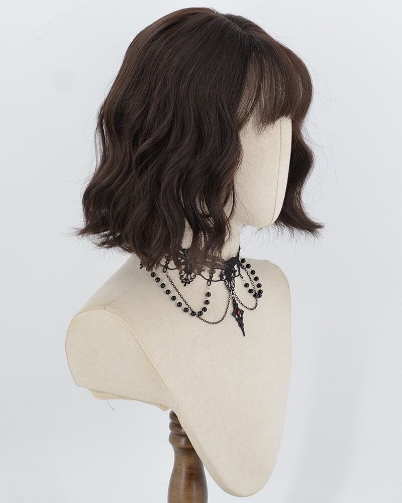 Natural Black Short Curly Synthetic Wig HW854 — view 2