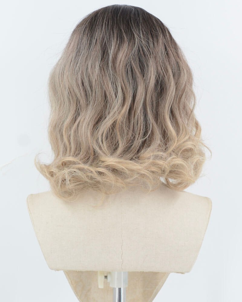 Ombre Brown Short Wavy Synthetic Wig HW760 — view 3