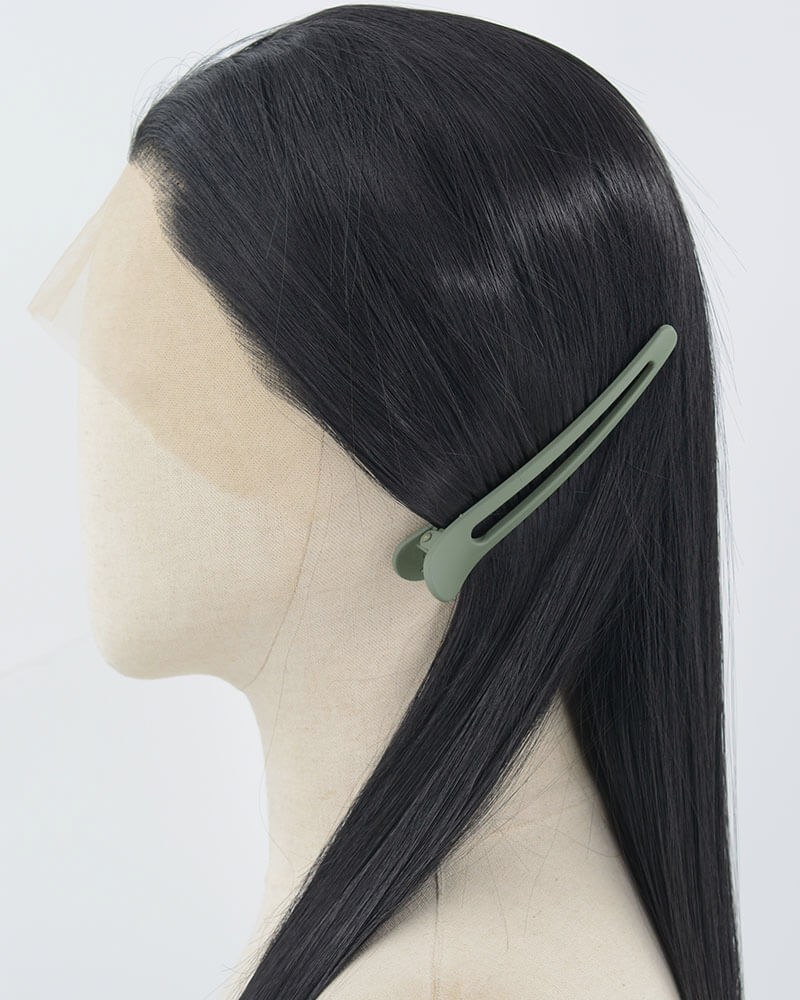 Natural Black Long Straight Synthetic Lace Front Wig WW894 — view 2