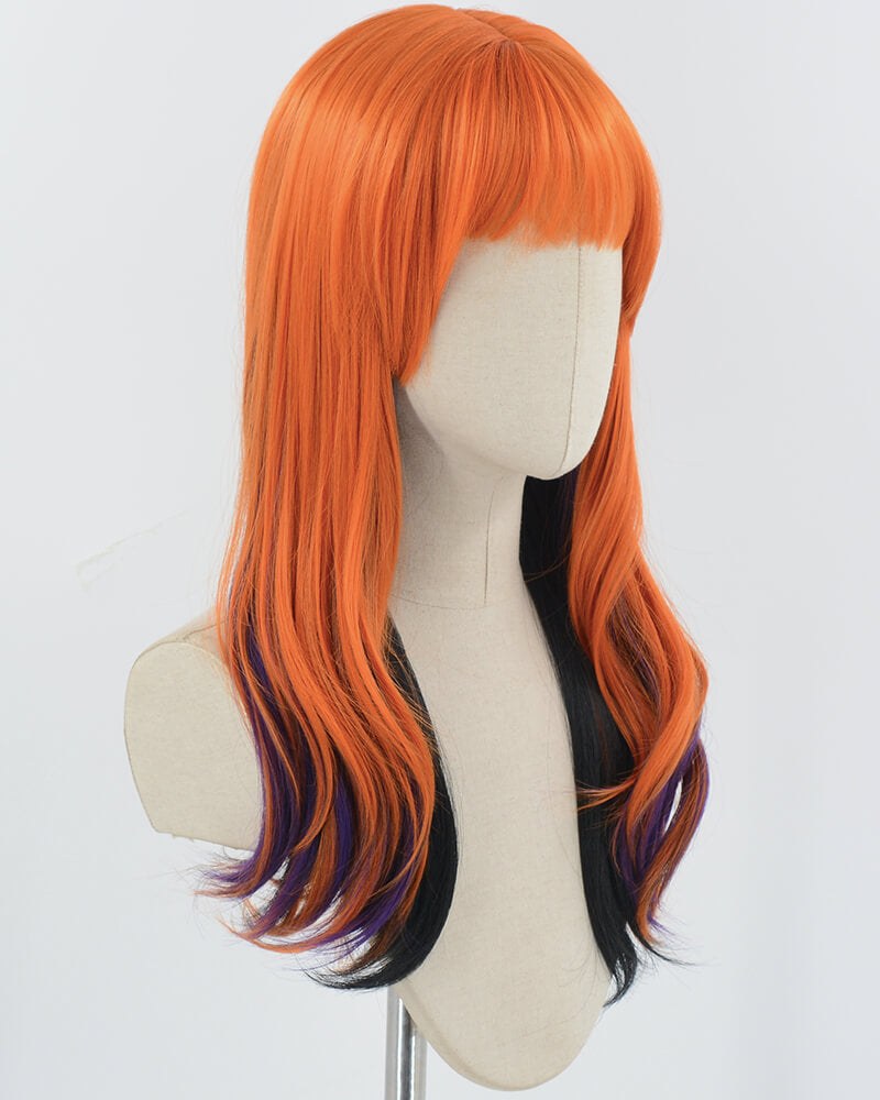 Orange Purple Synthetic Wig HW703 — view 2