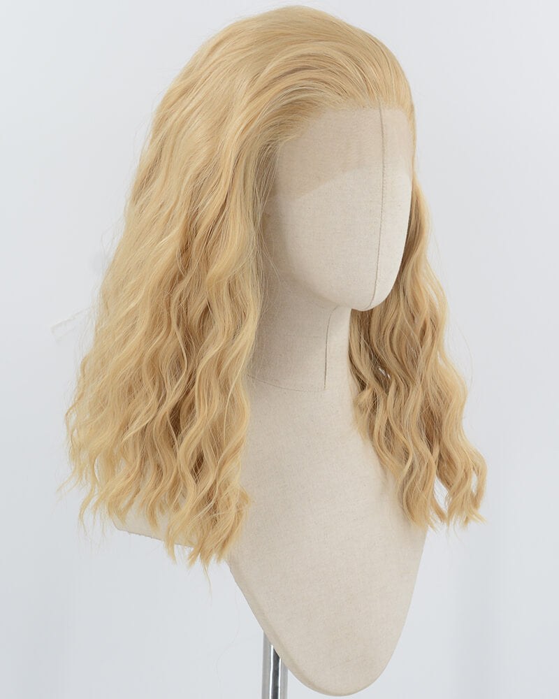 Curly Blonde Synthetic Lace Front Wig WW967 — view 2
