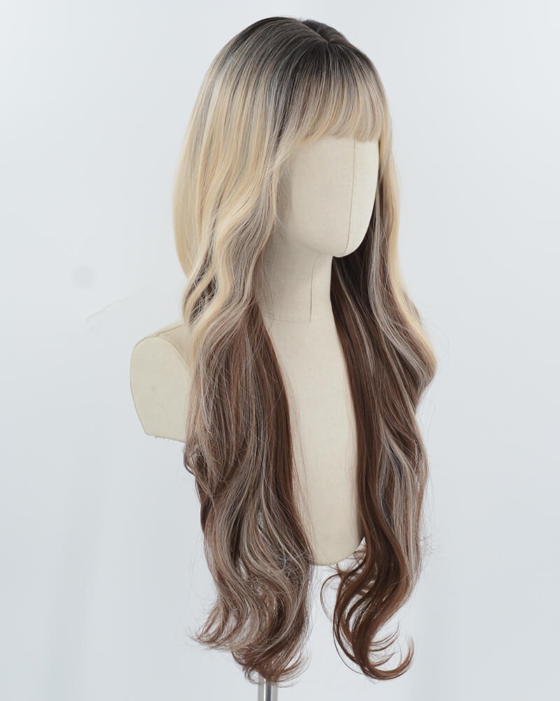 Blonde Brown Long Synthetic Wig HW728 — view 2