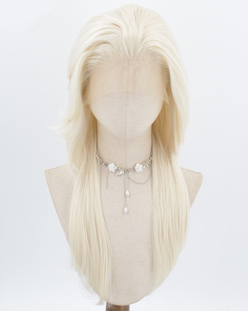 Platinum Blonde Cosplay Synthetic Lace Front Wig WW1016 — view 1