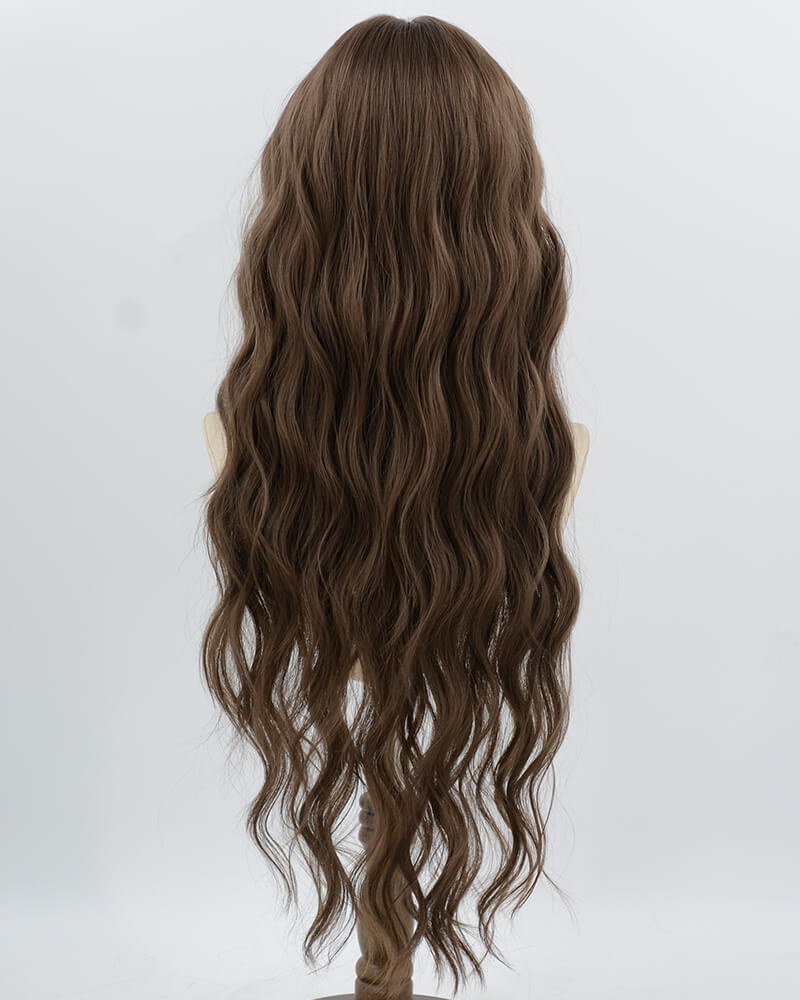 Long Brown Curly Synthetic Wig HW802 — view 3