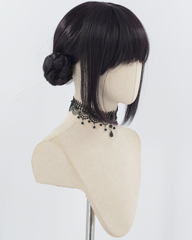 KPop Demon Hunters Zoey Black Braided Synthetic Wig HW726 — view 2