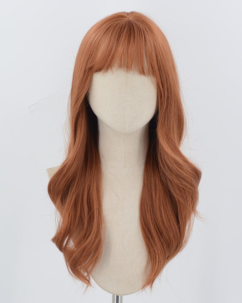 Orange Wavy Synthetic Wig HW686 — view 1