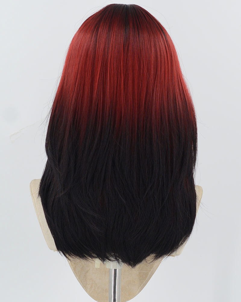 Red Ombre Black Synthetic Wig HW667 — view 3