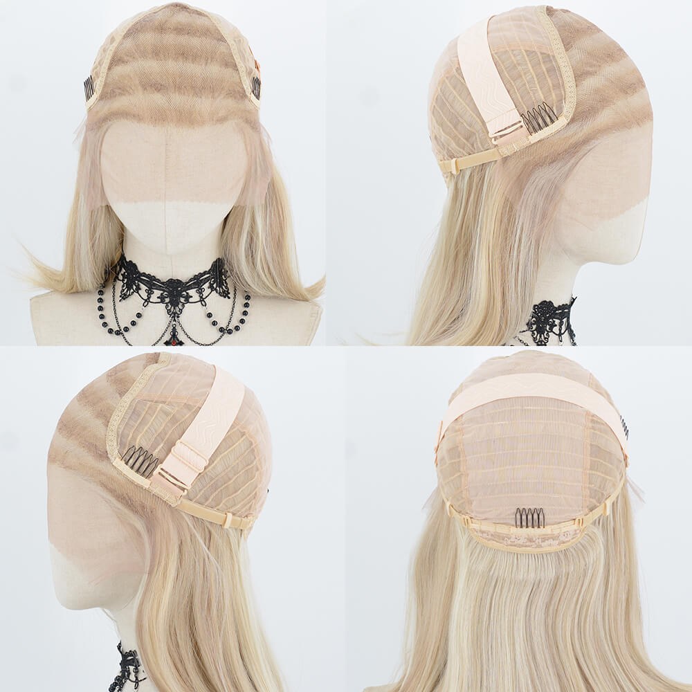 Blonde Highlights Synthetic Lace Front Wig WW1057 — view 4