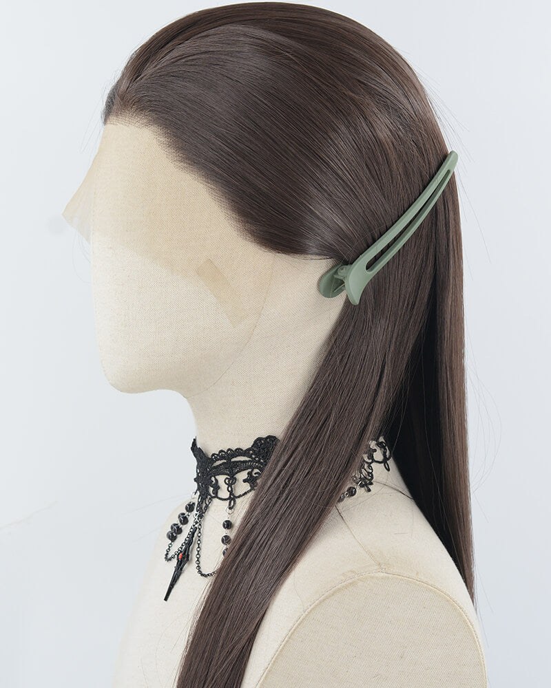 38Inch Long Dark Brown Synthetic Lace Front Wig WW964 — view 2