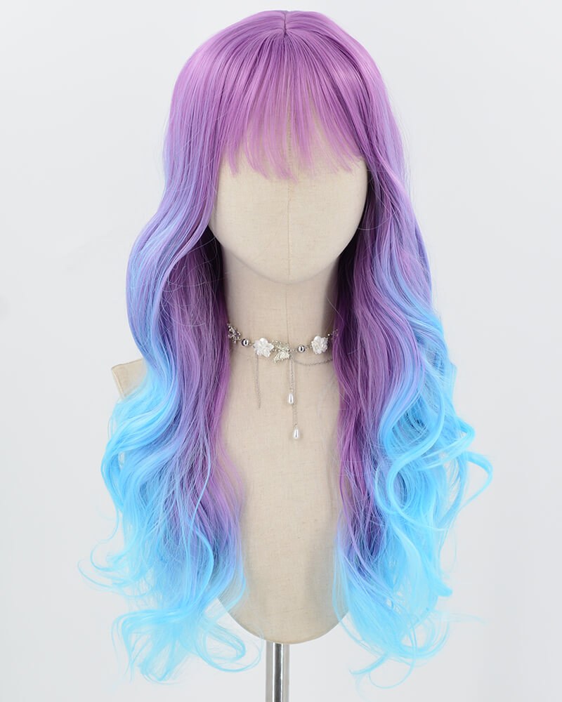 Purple Ombre Blue Synthetic Wig HW822 — view 1
