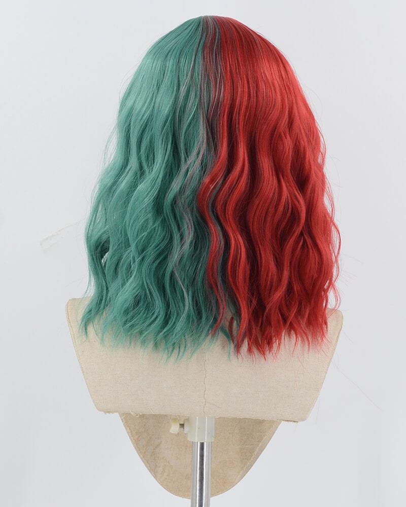 Red Green Short Synthetic Wig HW700 — view 3