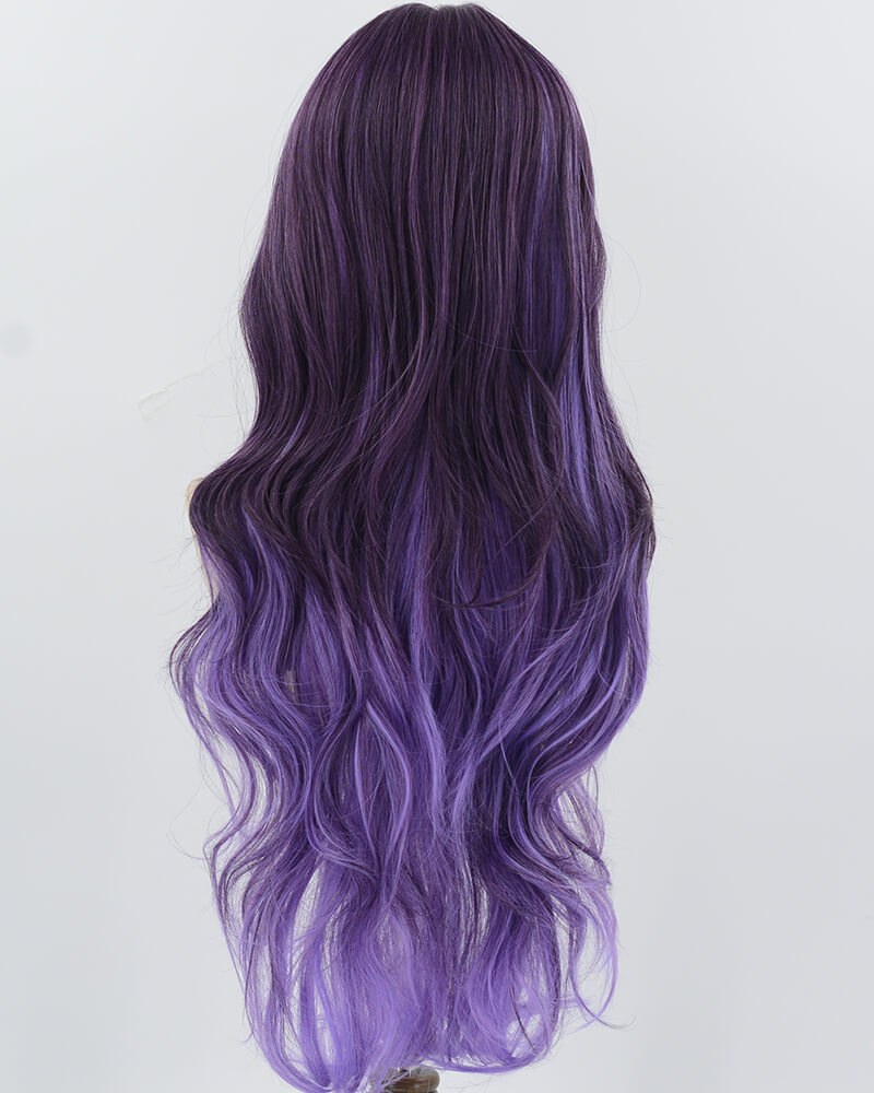Ombre Purple Long Synthetic Wig HW716 — view 3