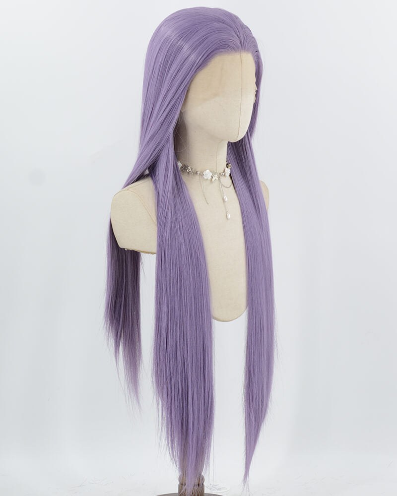 38inch Long Purple Synthetic Lace Front Wig WW1029 — view 2