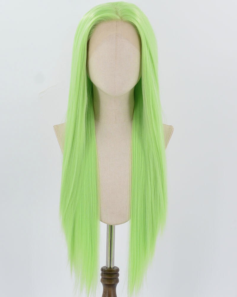 Green Straight Synthetic Lace Front Wig WW903 — view 1
